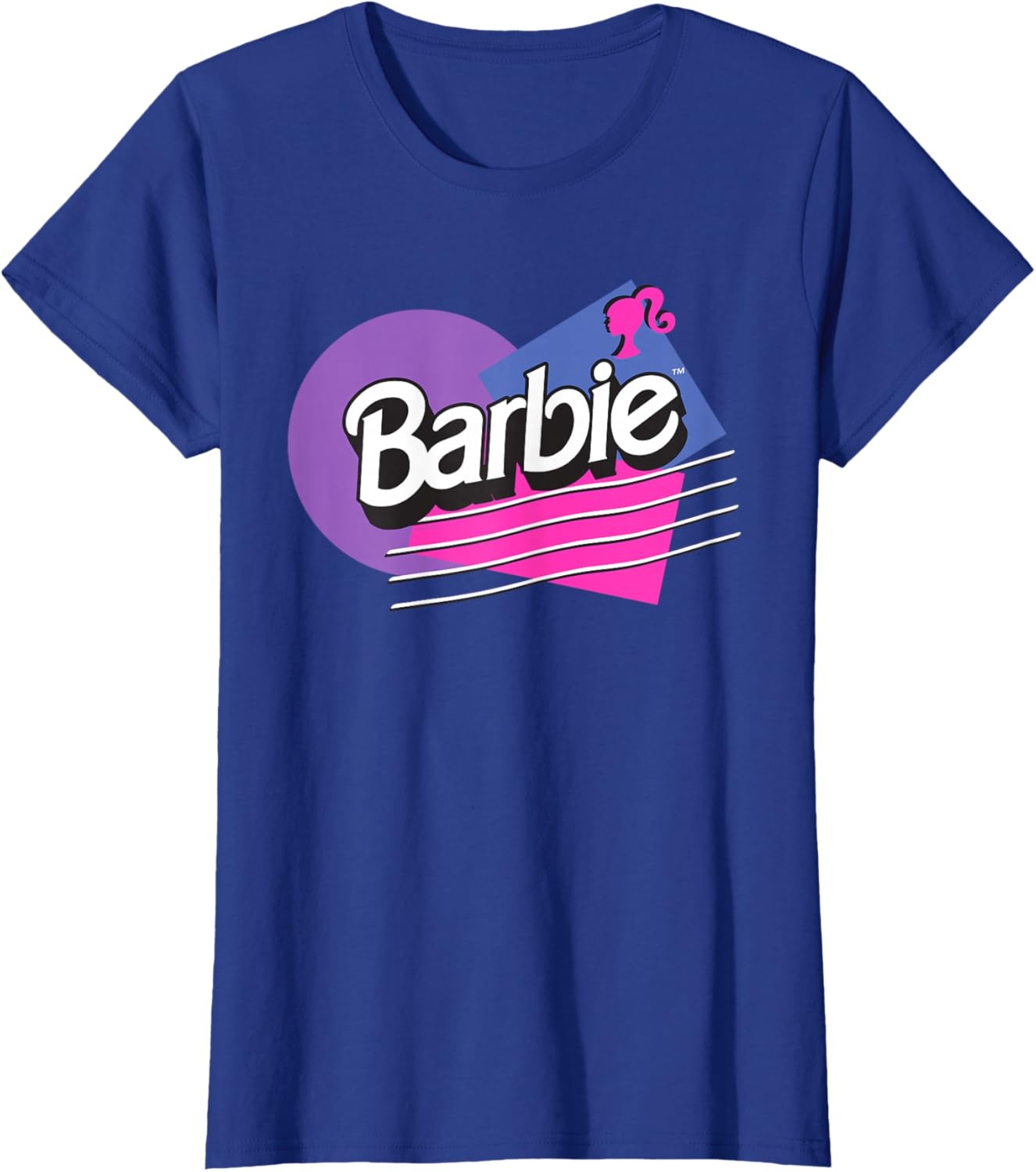 imageBarbie Retro Logo TShirtRoyal Blue
