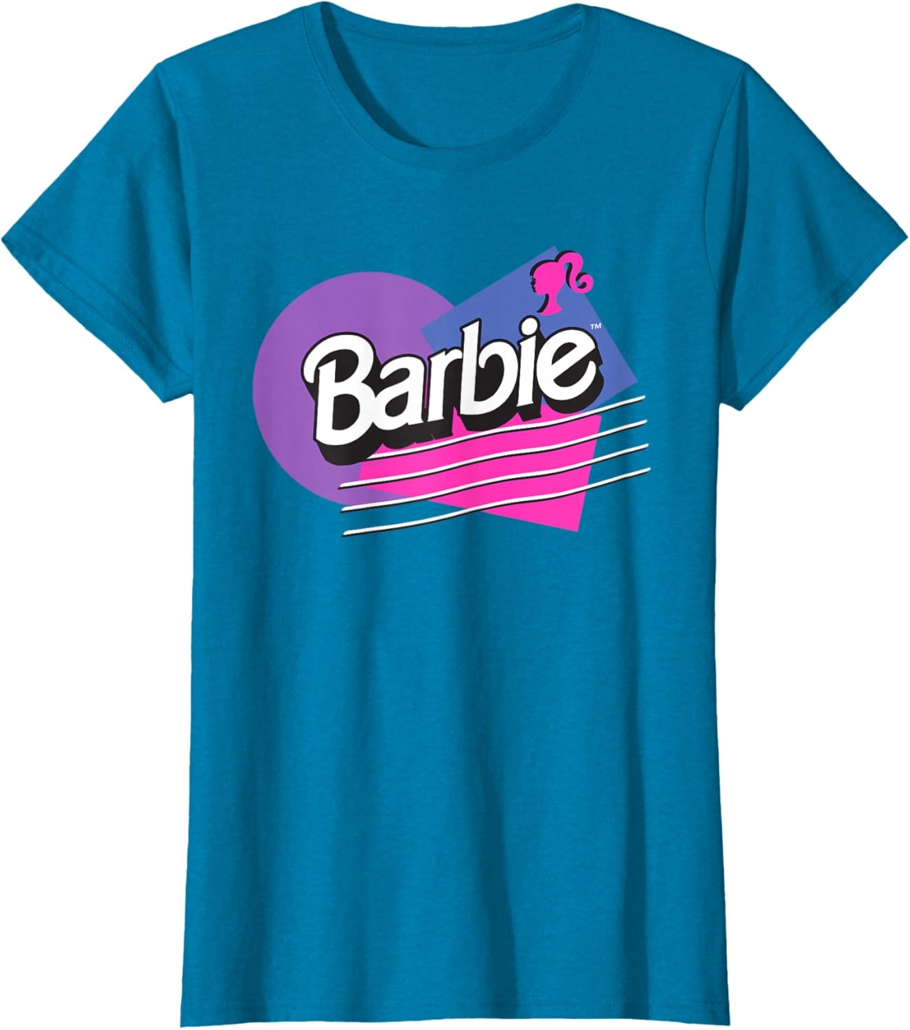 imageBarbie Retro Logo TShirtSapphire Blue