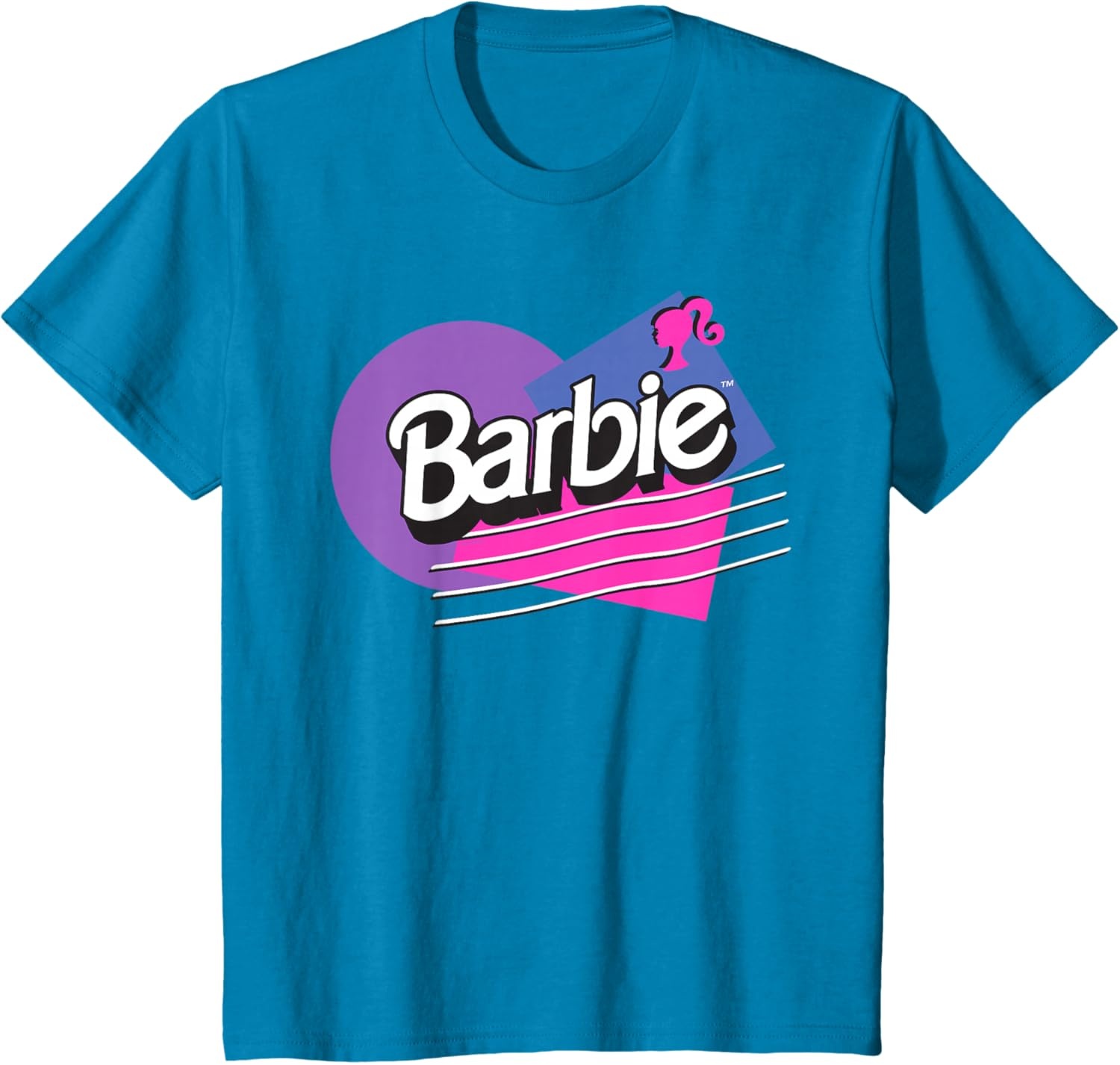 imageBarbie Retro Logo TShirtSapphire Blue