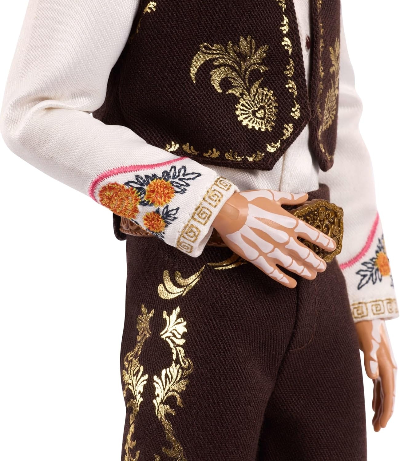 imageBarbie Signature Ken Doll Da De Muertos 2025 Collectible with Cream Shirt Black Vest and Trousers Sombrero and Calavera Face PaintKen