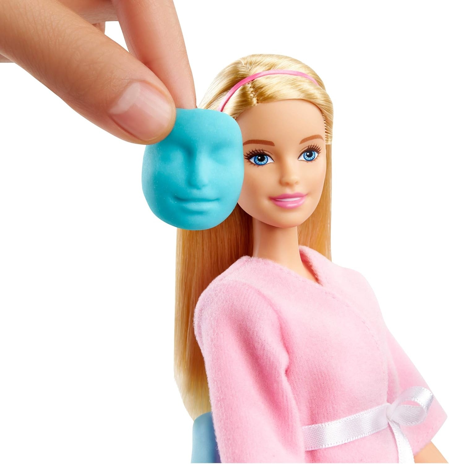 imageBarbie Spa Day Toy Playset with Blonde Doll amp 10 Accessories Including Puppy Spa Station Face Mask Mold amp DoughMulti