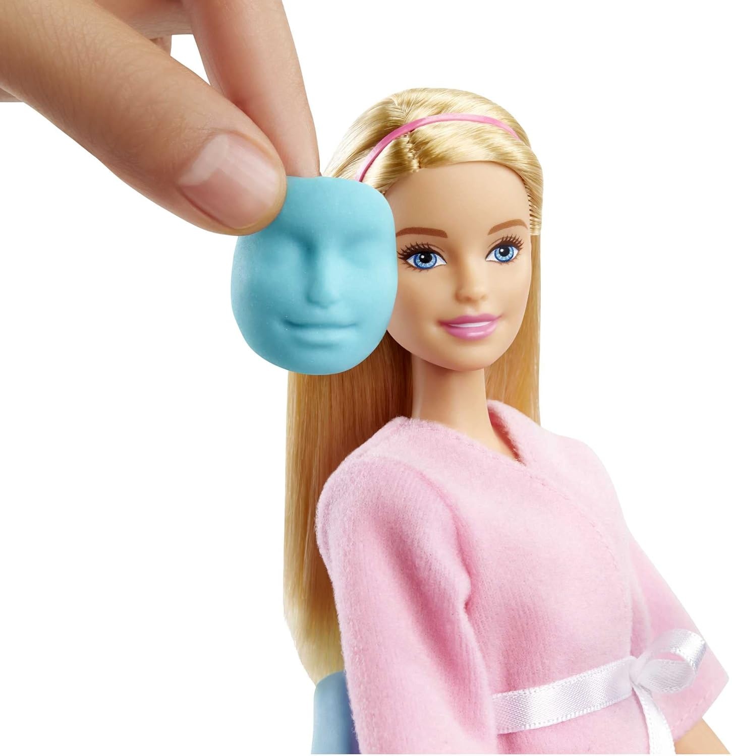 imageBarbie Spa Day Toy Playset with Blonde Doll amp 10 Accessories Including Puppy Spa Station Face Mask Mold amp DoughMulti