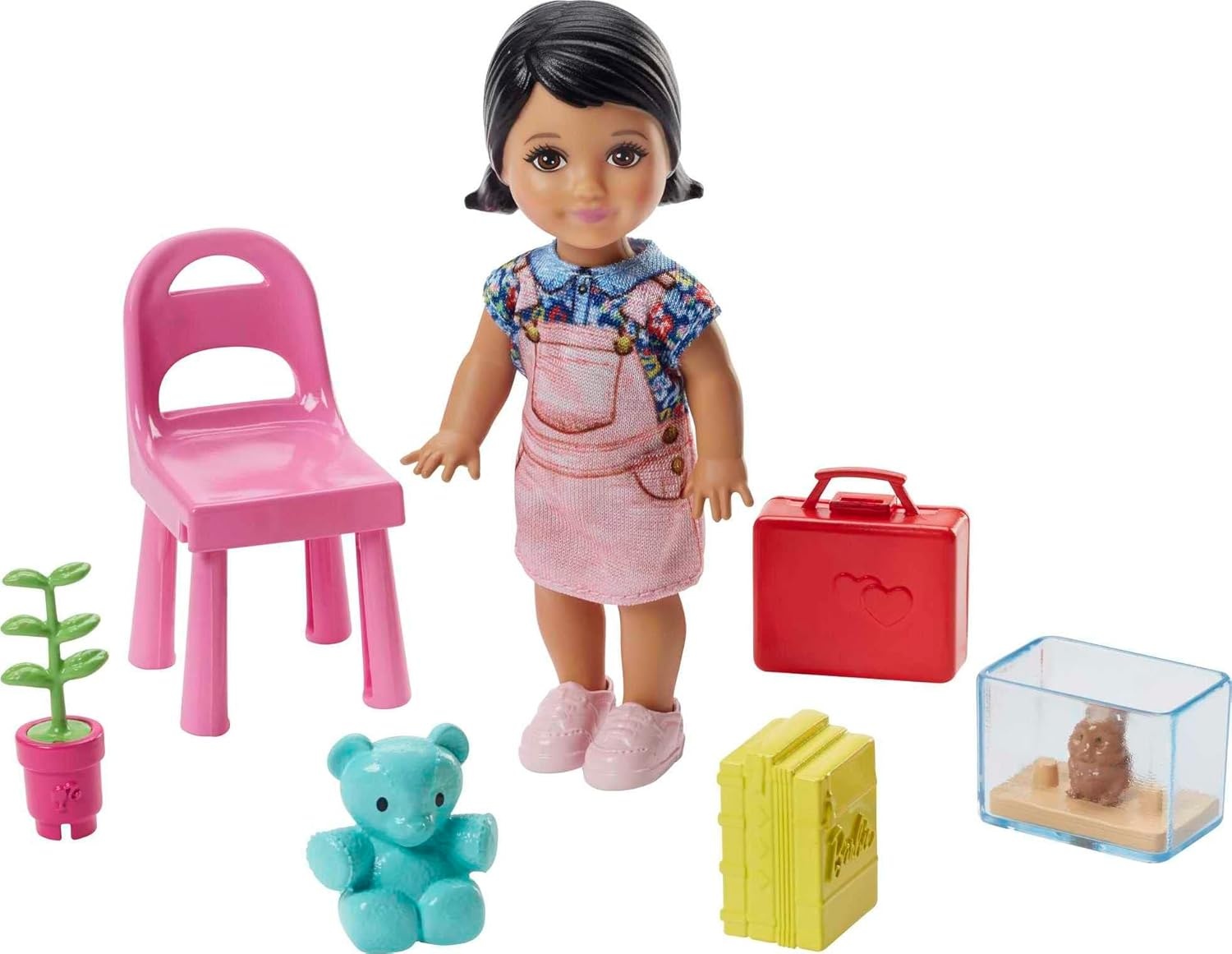 imageBarbie Teacher Dolls amp Playset with Fashion Doll Small Doll Furniture amp Accessories Including Flipping Blackboard