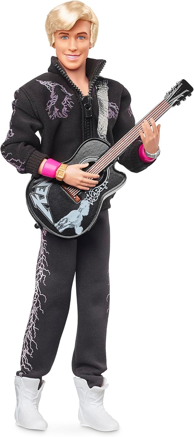 imageBarbie The Movie Ken Collectible Dolls 4 Hours Later Campfire Scene from Movie Wearing Beach Fashions