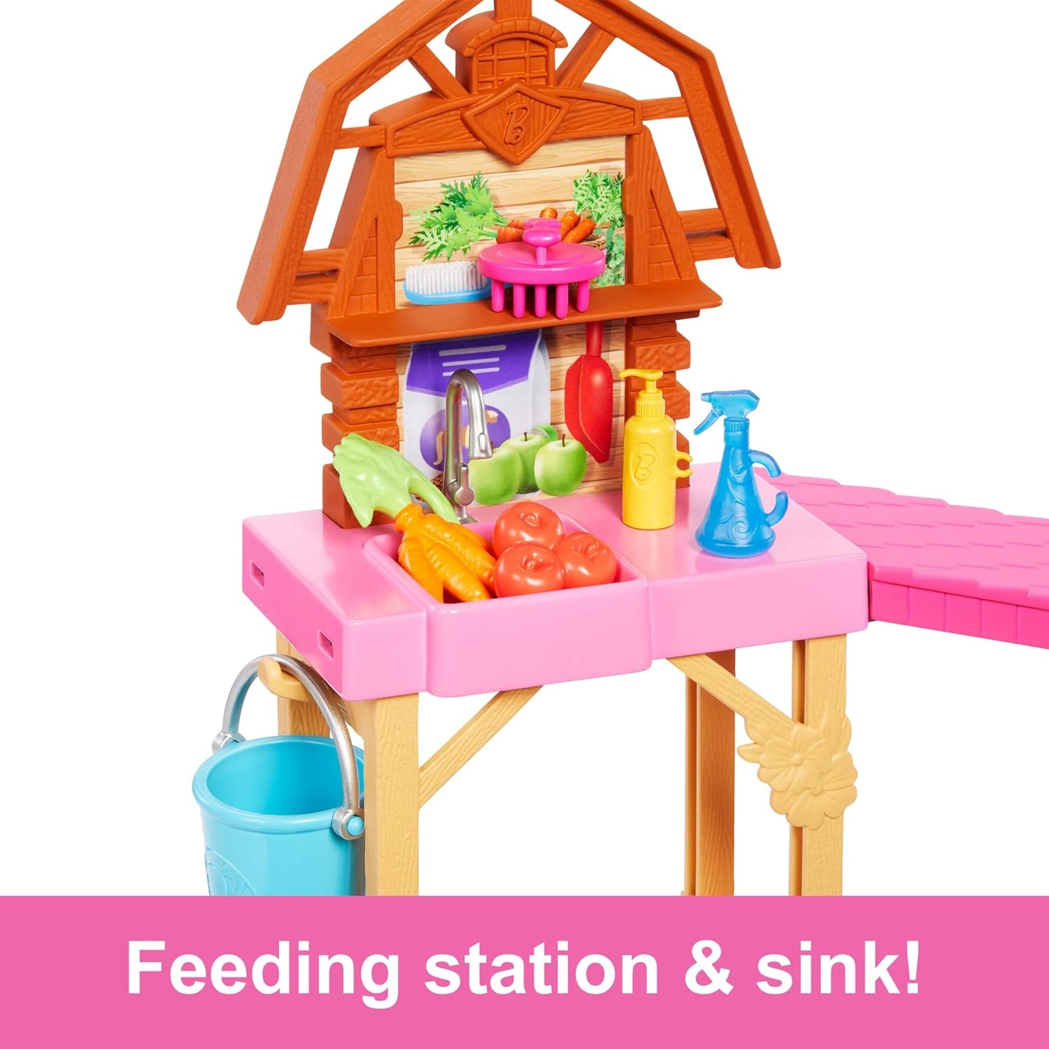 imageBarbie Toy Stable Playset with Fashion Doll Small Pony amp 10 Accessories Inspired Mysteries The Great Horse Chase