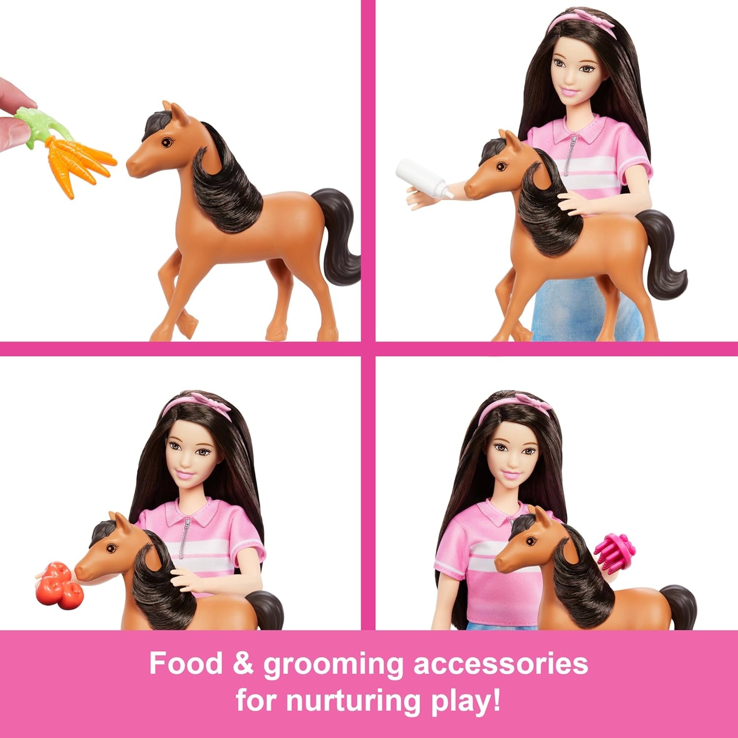 imageBarbie Toy Stable Playset with Fashion Doll Small Pony amp 10 Accessories Inspired Mysteries The Great Horse Chase