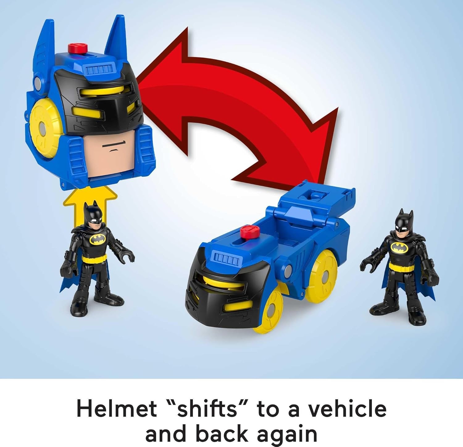 image:imageFisherPrice Imaginext DC Super Friends Preschool Toy Head Shifters The Joker amp Laff Mobile Figure Set for Pretend Play Kids Ages 3 YearsBatman Batmobile
