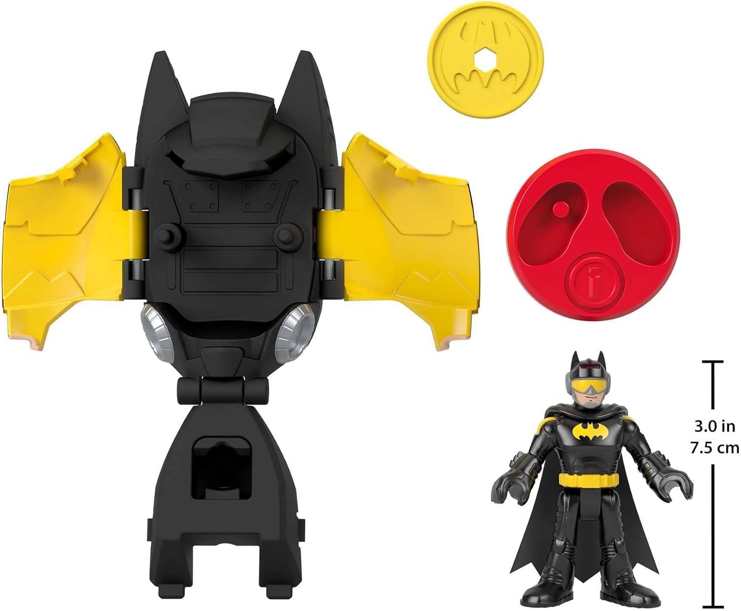image:imageFisherPrice Imaginext DC Super Friends Preschool Toy Head Shifters The Joker amp Laff Mobile Figure Set for Pretend Play Kids Ages 3 YearsBatman Batwings