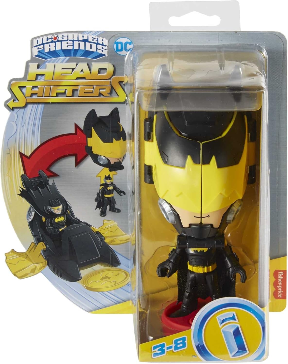 image:imageFisherPrice Imaginext DC Super Friends Preschool Toy Head Shifters The Joker amp Laff Mobile Figure Set for Pretend Play Kids Ages 3 YearsBatman Batwings