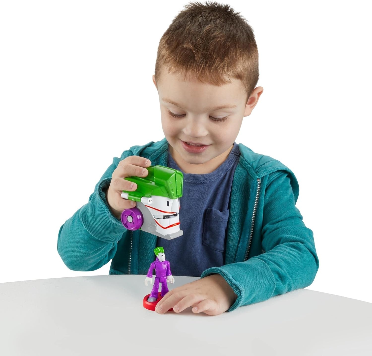 image:imageFisherPrice Imaginext DC Super Friends Preschool Toy Head Shifters The Joker amp Laff Mobile Figure Set for Pretend Play Kids Ages 3 YearsJoker Laff Mobile