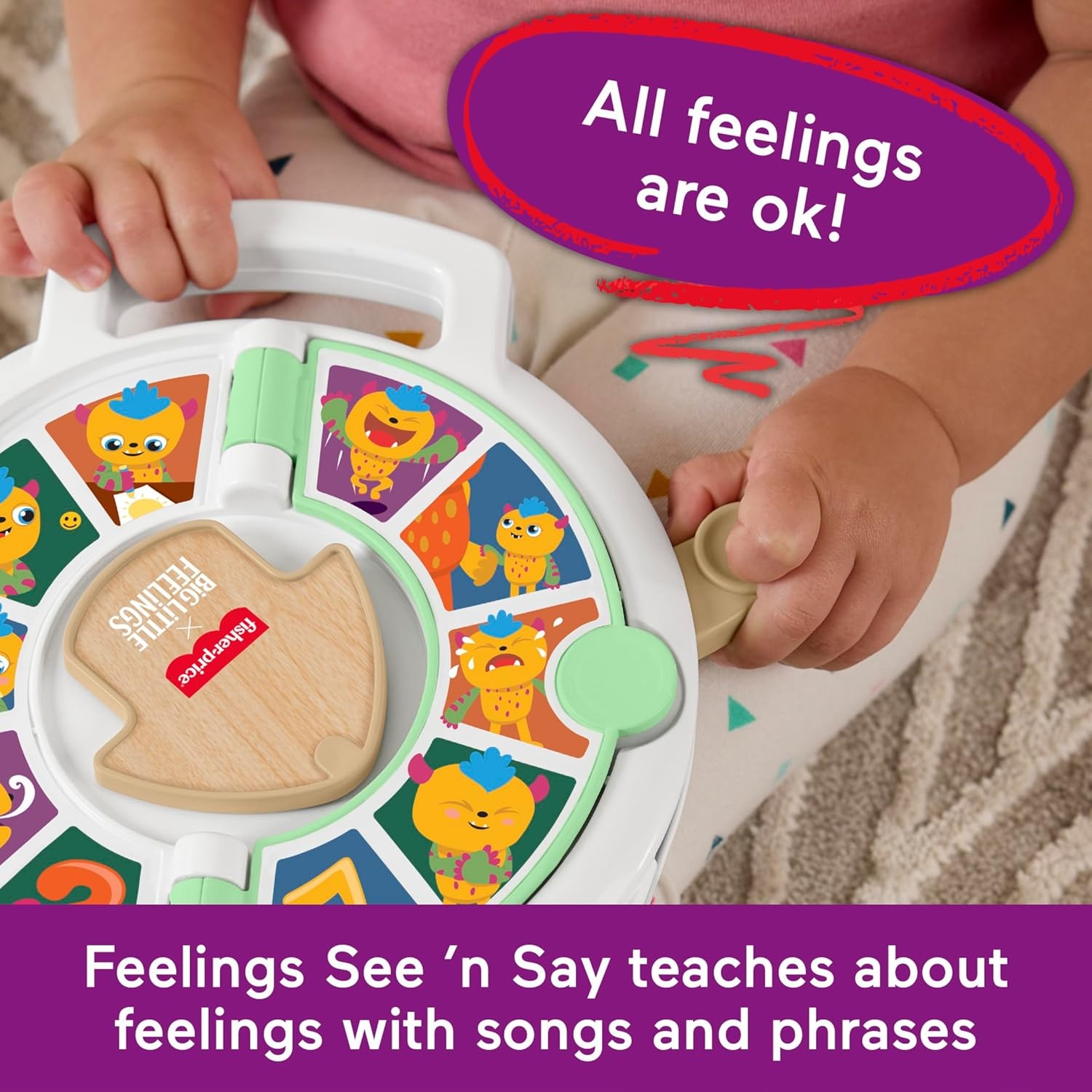 imageFisherPrice Toddler Toys Big Little Feelings Calm Down Kit 4Piece Set of Activities amp Parenting Tips for Social Emotional Development Kids Ages 2 Years