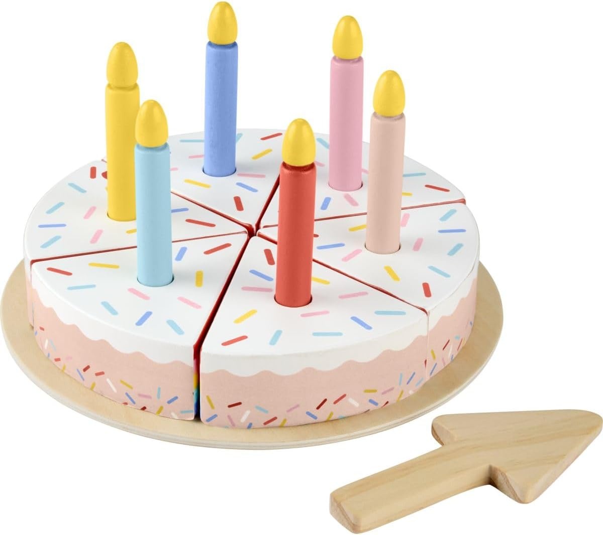 imageFisherPrice Wood Pretend Play Toy Fruit Pie Tiny Garden 16Piece Wooden Food Puzzle Set for Preschool Kids Ages 3 Years Amazon ExclusiveCake