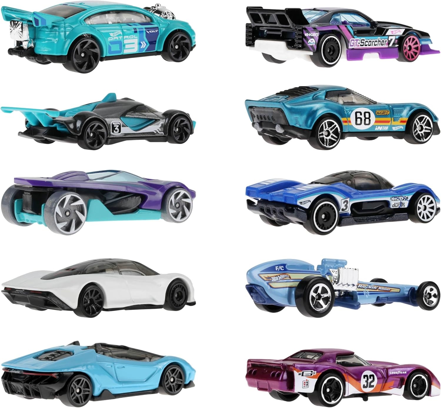 image:imageHot Wheels 10Pack of Toy Race Cars Includes 164 Scale Corvette Lamborghini McLaren amp Hot Wheels Originals Amazon Exclusive10pack Race Cars