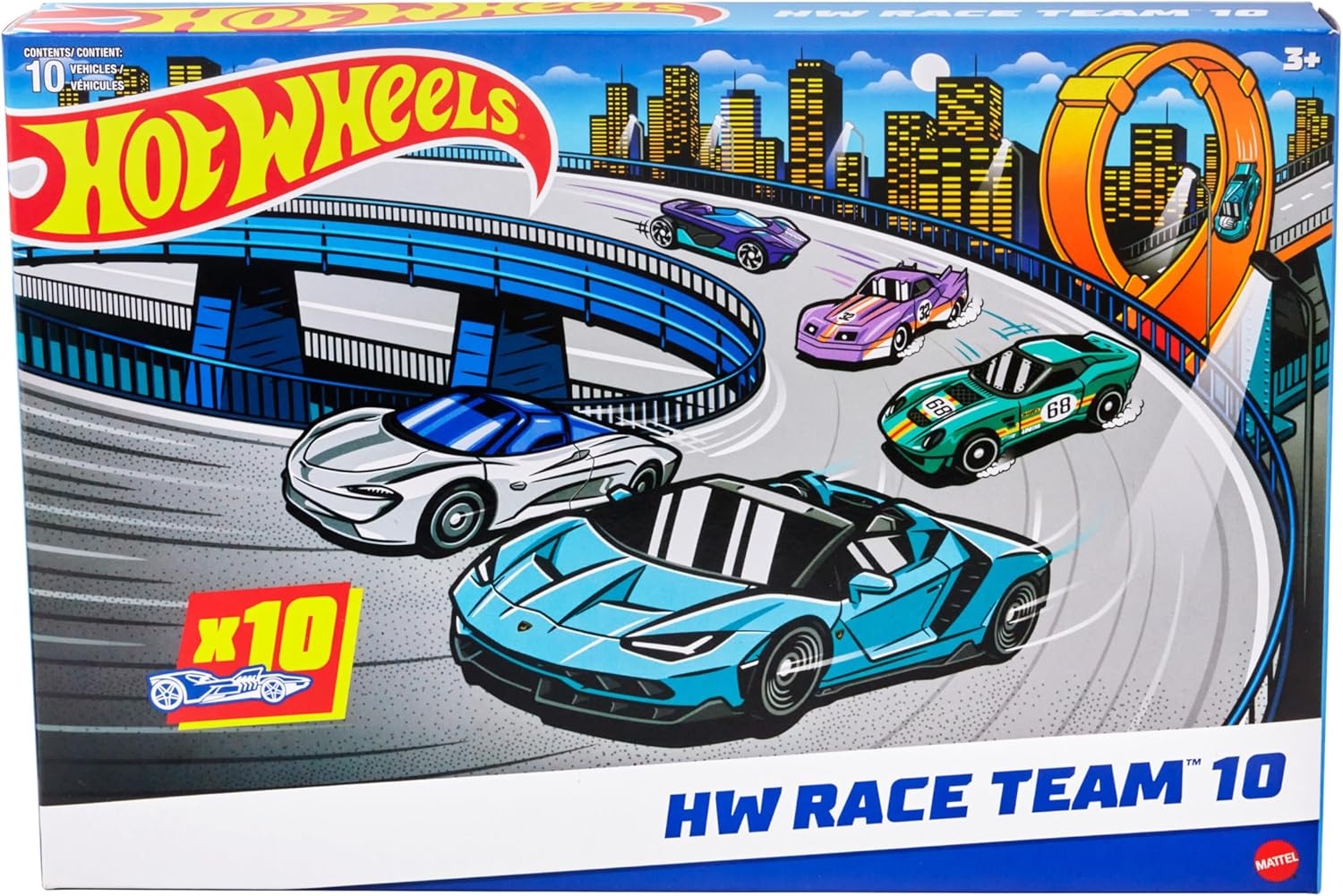 image:imageHot Wheels 10Pack of Toy Race Cars Includes 164 Scale Corvette Lamborghini McLaren amp Hot Wheels Originals Amazon Exclusive10pack Race Cars