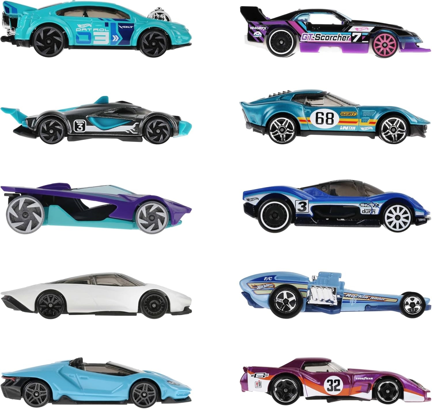 image:imageHot Wheels 10Pack of Toy Race Cars Includes 164 Scale Corvette Lamborghini McLaren amp Hot Wheels Originals Amazon Exclusive10pack Race Cars