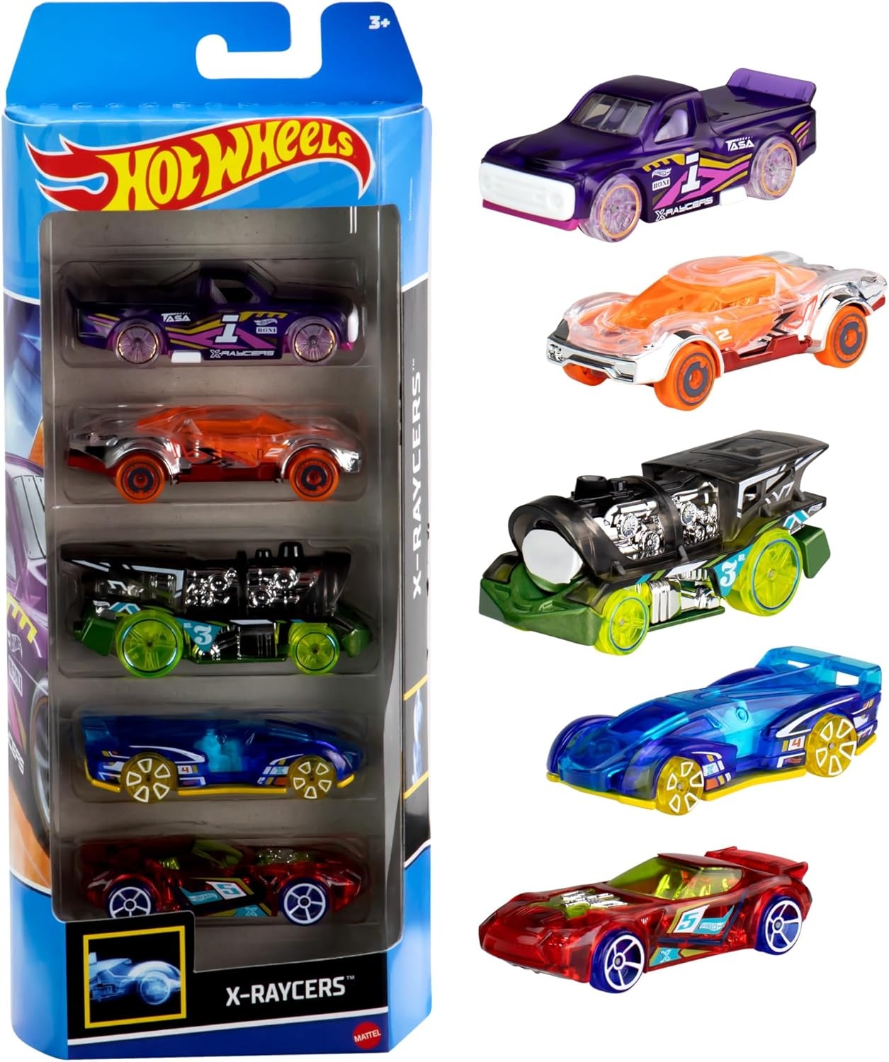image:imageHot Wheels 164 Scale DieCast Toy Cars 5Pack Set of 5 Toy Race Cars Hot Rods Character Cars Rescue or PickUp Trucks Styles May Vary5Pack