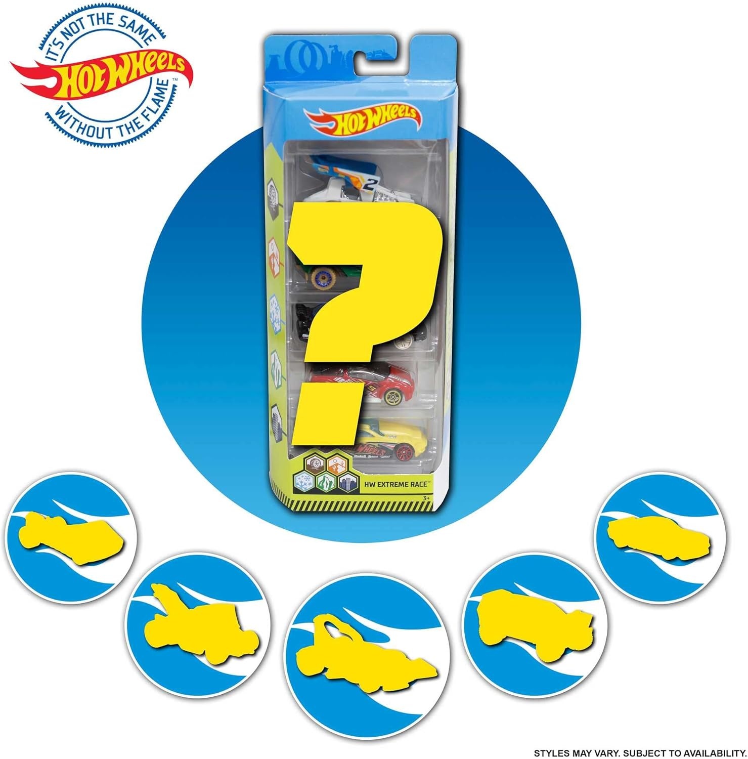 image:imageHot Wheels 164 Scale DieCast Toy Cars 5Pack Set of 5 Toy Race Cars Hot Rods Character Cars Rescue or PickUp Trucks Styles May Vary5Pack