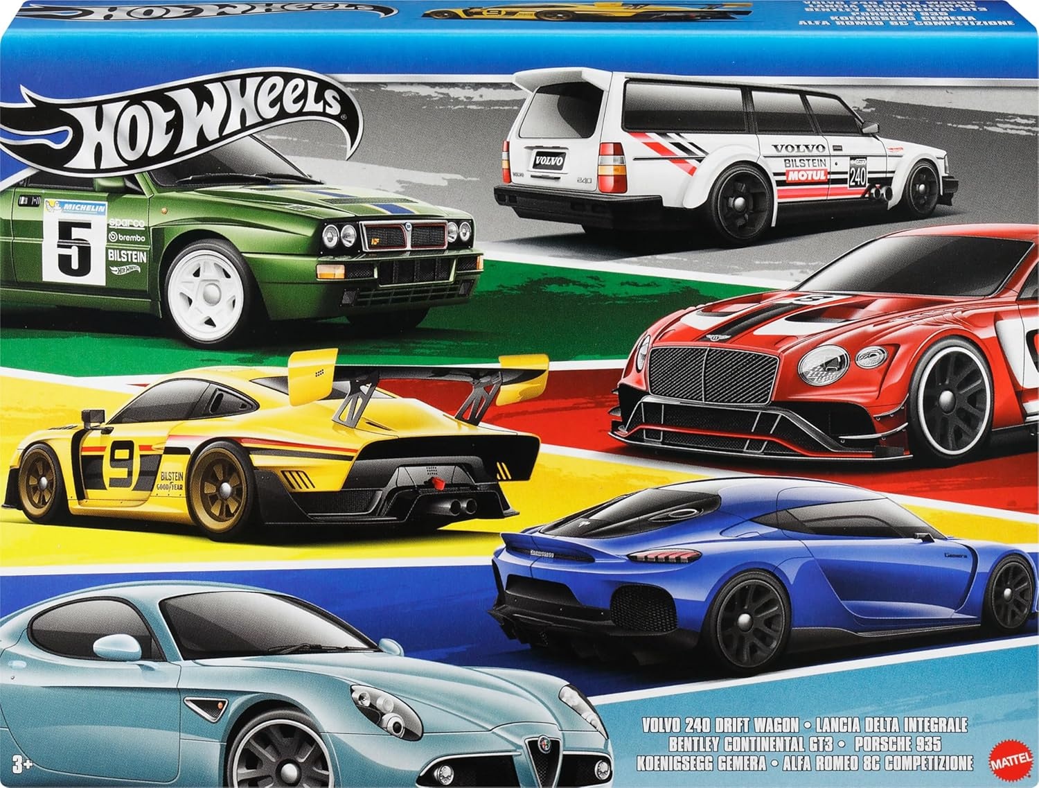 image:imageHot Wheels Car Culture Premium 6Pack Set of 6 DieCast 164 Scale Euro Style Vehicles with Elevated Deco Styles May VaryEuropean 6Pack