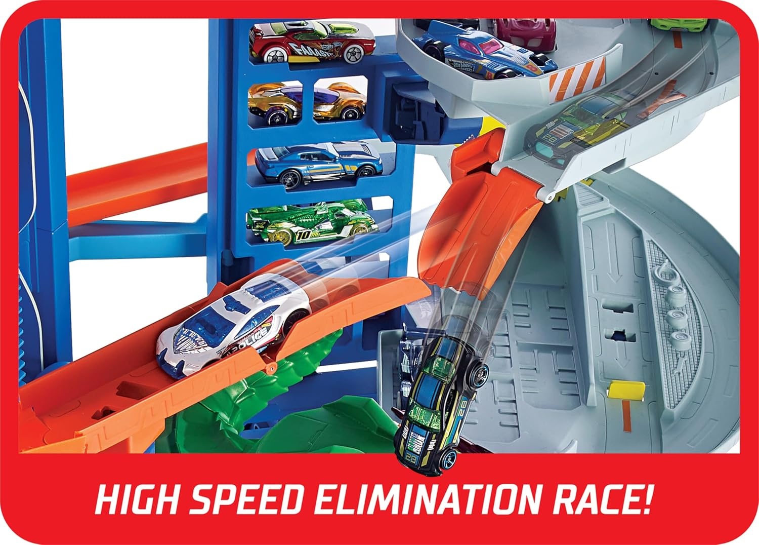 imageHot Wheels City Robo TRex Ultimate Garage MultiLevel MultiPlay Mode Stores 100 Plus 164 Scale Cars Gift idea for Kids 3 and Older Amazon ExclusiveGarage