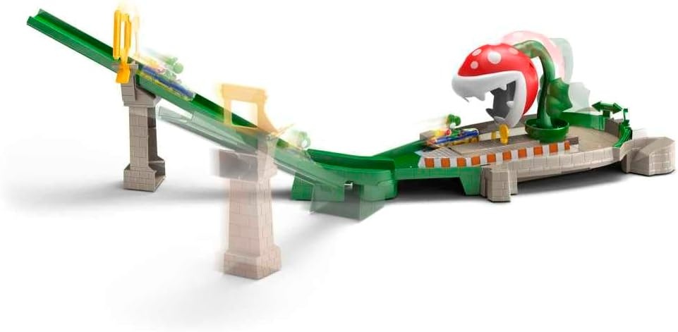 image:imageHot Wheels Mario Kart Piranha Plant Track Playset with Gravity Launcher Attaching Plant and Yoshi Kart Vehicle