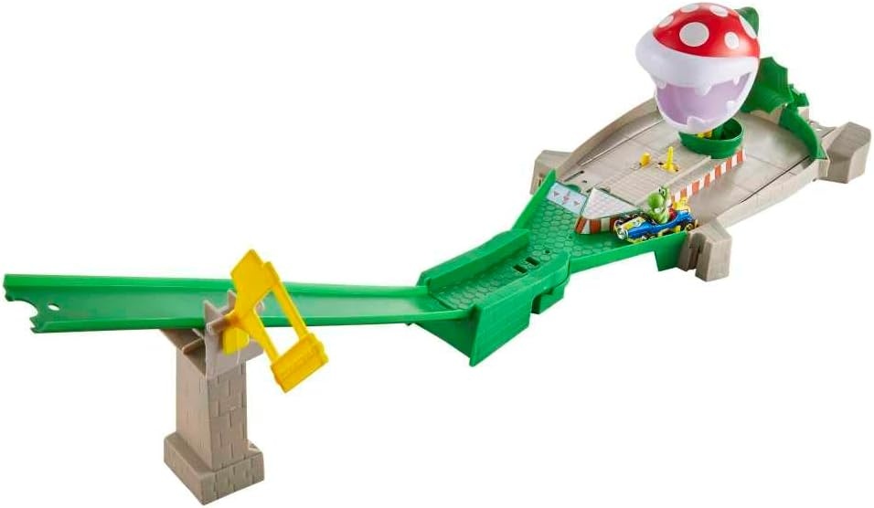 image:imageHot Wheels Mario Kart Piranha Plant Track Playset with Gravity Launcher Attaching Plant and Yoshi Kart Vehicle