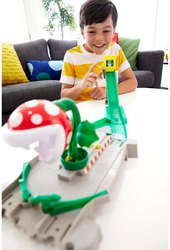 image:imageHot Wheels Mario Kart Piranha Plant Track Playset with Gravity Launcher Attaching Plant and Yoshi Kart Vehicle