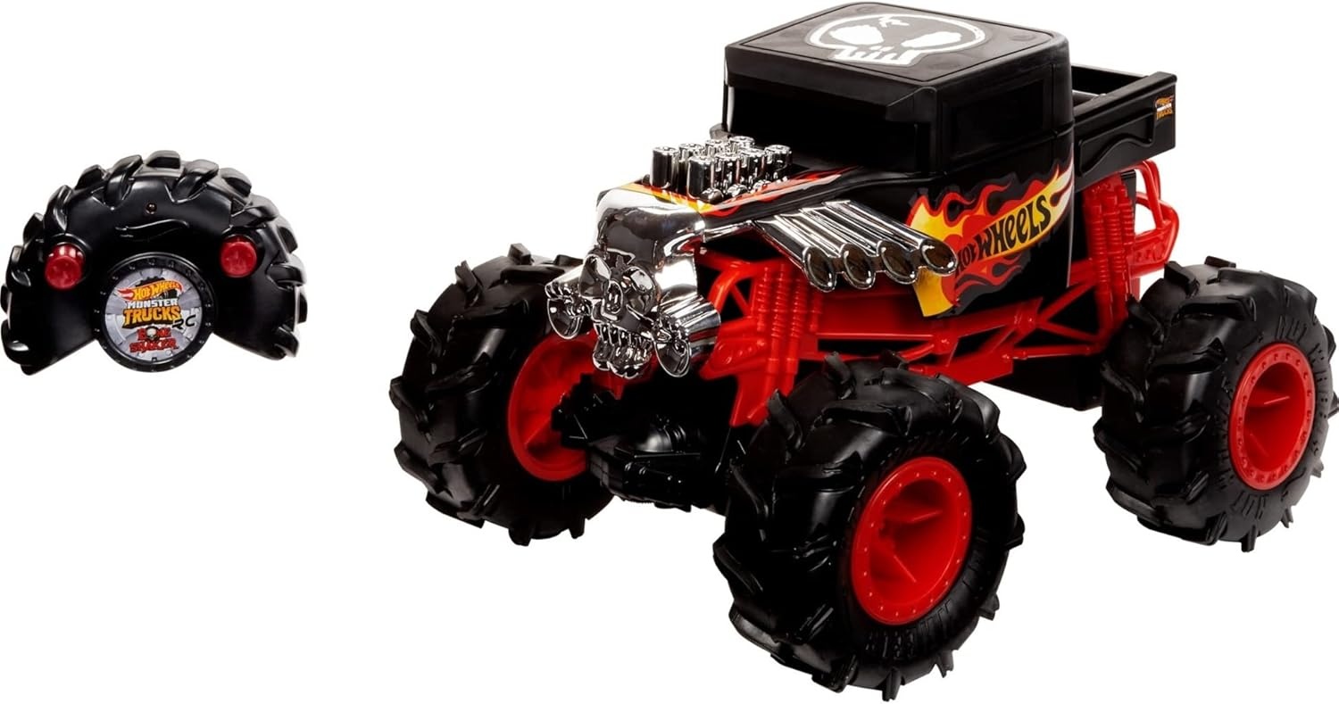 image:imageHot Wheels Monster Trucks RC Toy RemoteControl Transforming Rhinomite in 112 Scale amp 164 Scale Race Ace Converts into Launcher Connects to TrackBone Shaker