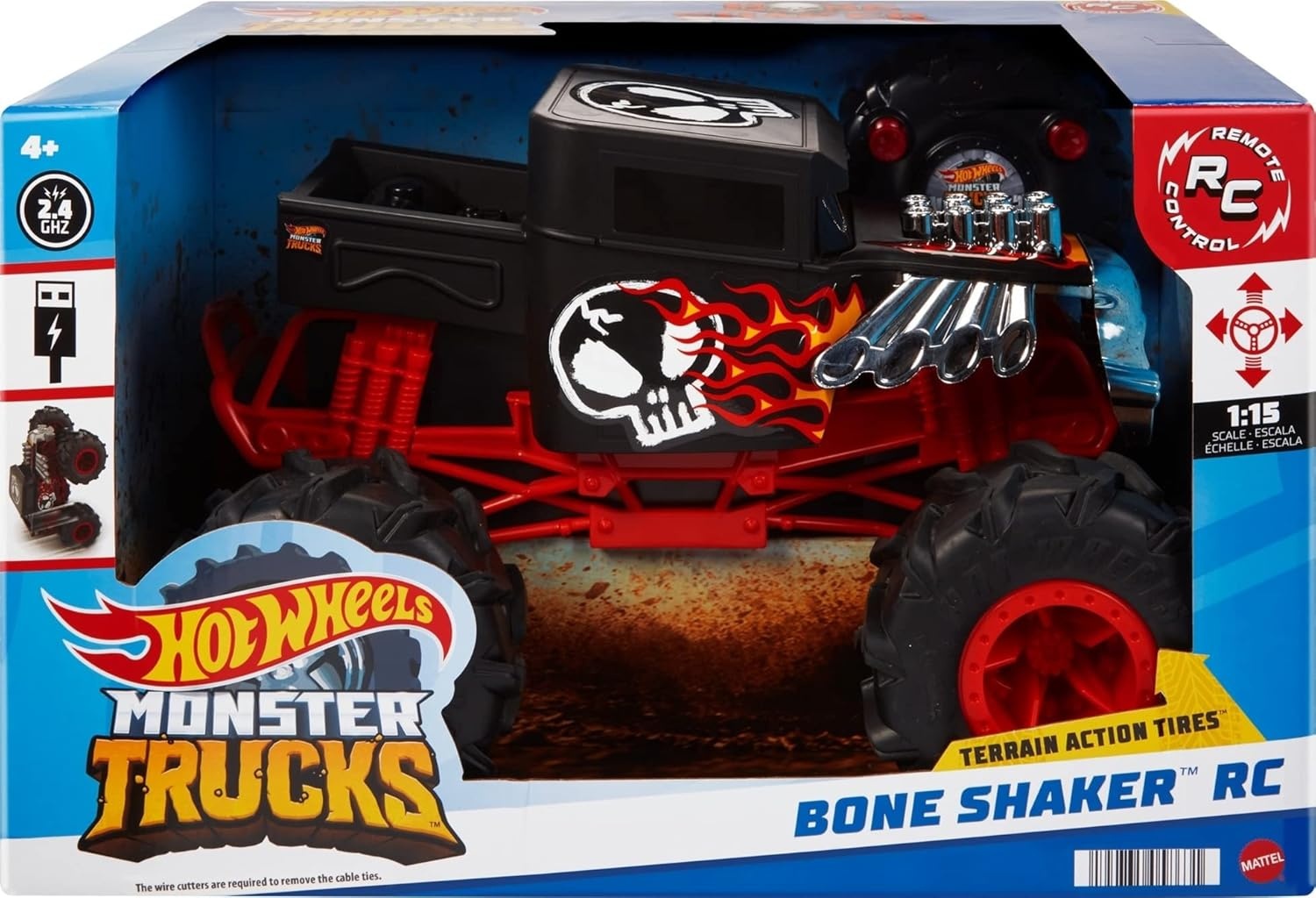 image:imageHot Wheels Monster Trucks RC Toy RemoteControl Transforming Rhinomite in 112 Scale amp 164 Scale Race Ace Converts into Launcher Connects to TrackBone Shaker