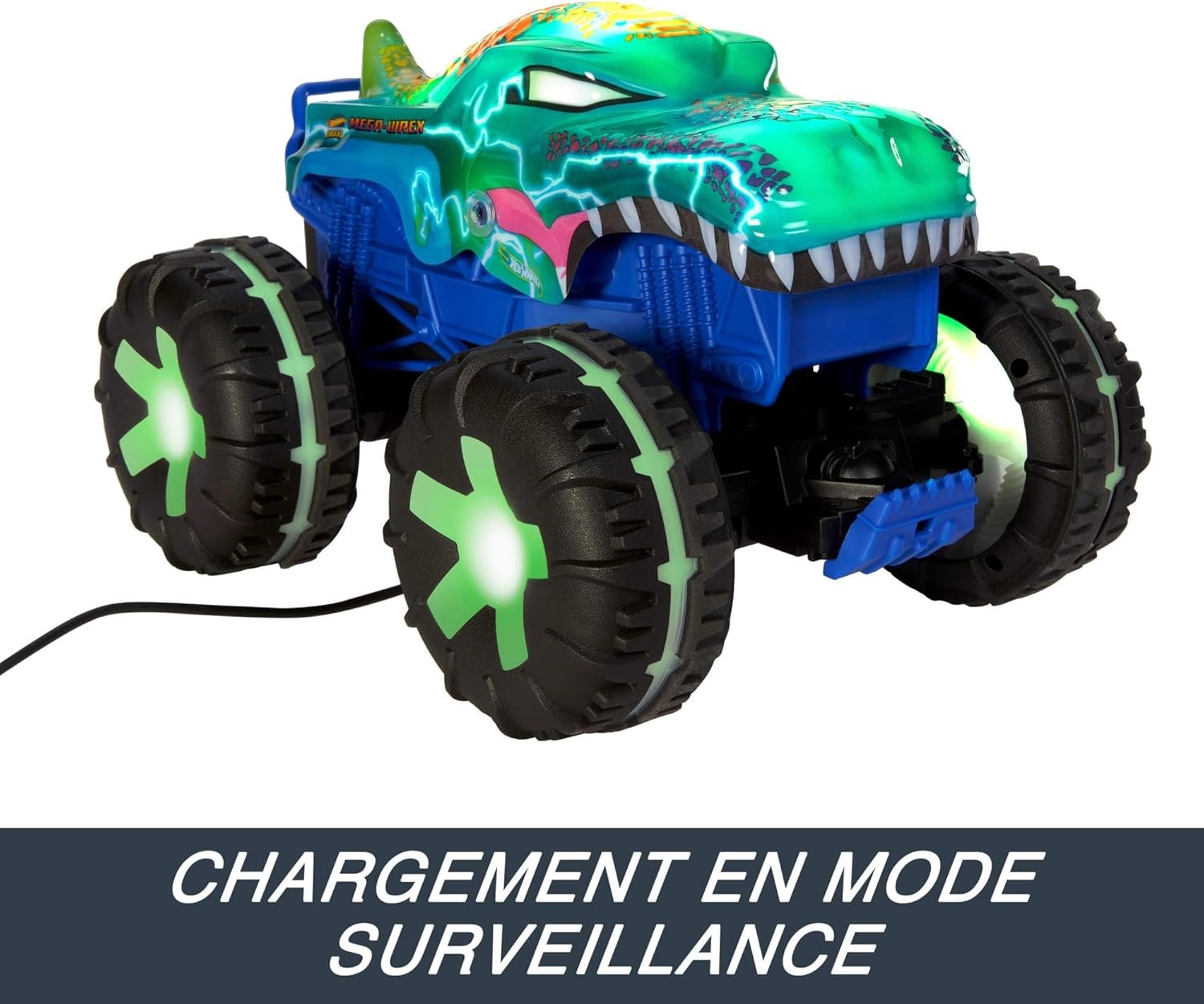 image:imageHot Wheels RC Monster Trucks MegaWrex in 16th Scale Extra Large RemoteControl Toy Truck More Than 2ft LongBlue
