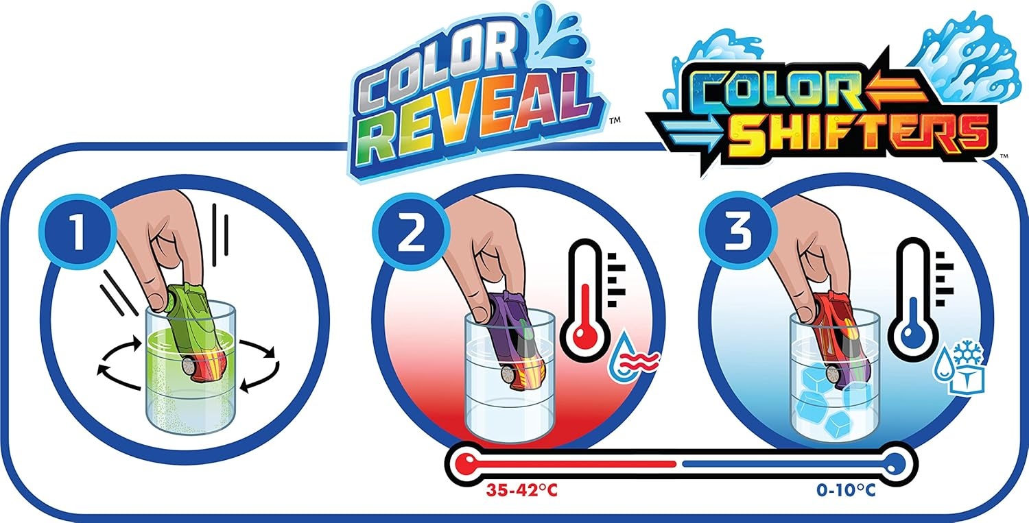 image:imageHot Wheels Toy Car 164 Scale Color Shifters Vehicle with Repeat Color Change in ICY Cold or Very Warm Water Styles May Vary1 Count Pack of 2