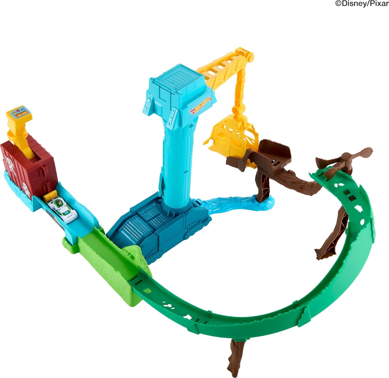 image:imageHot Wheels Toy Car Track Set Disney and Pixar Toy Story 5 Superstar Speeders HiTech Buzz Lightyears Star Command Adventure Track Set