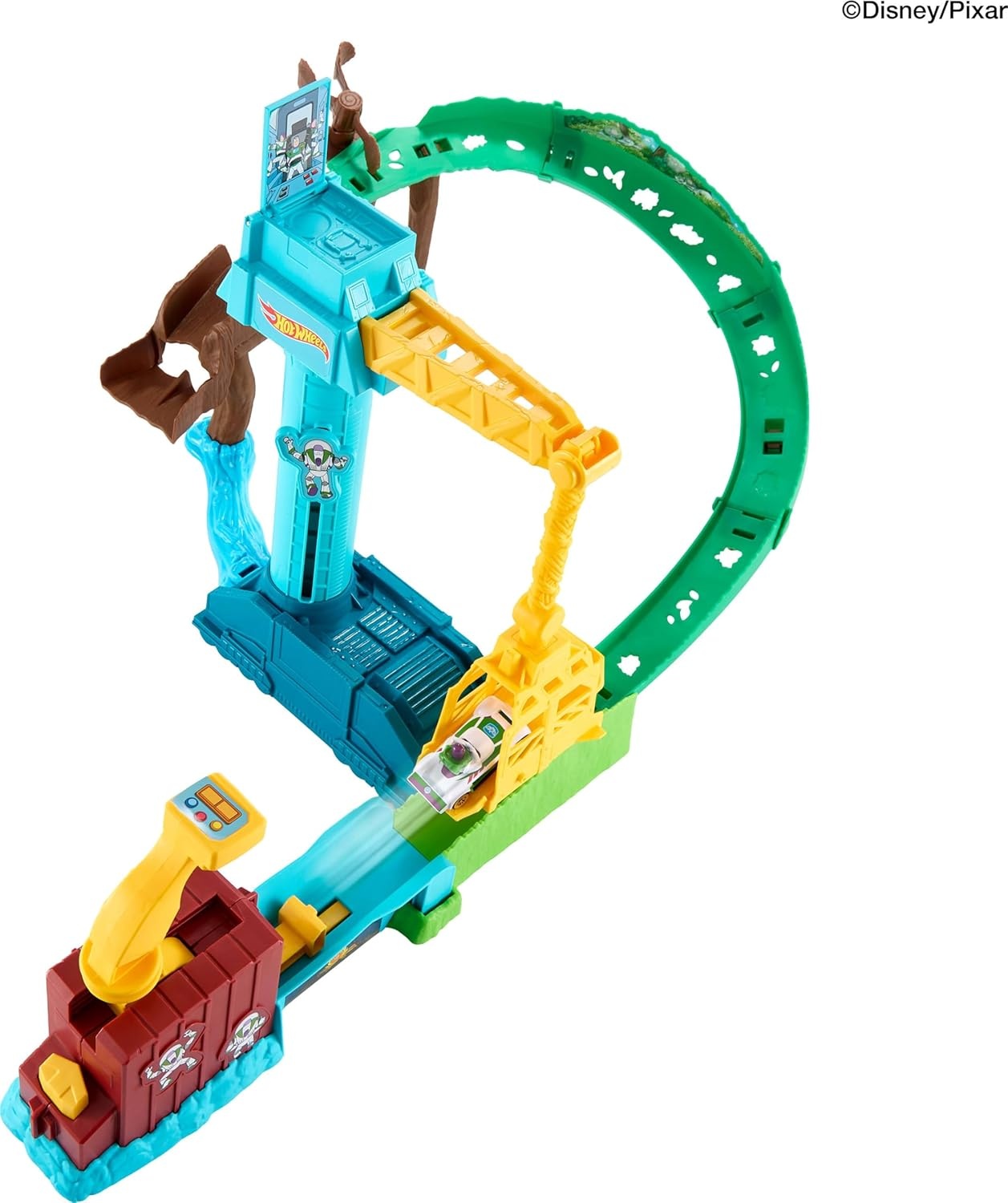 image:imageHot Wheels Toy Car Track Set Disney and Pixar Toy Story 5 Superstar Speeders HiTech Buzz Lightyears Star Command Adventure Track Set