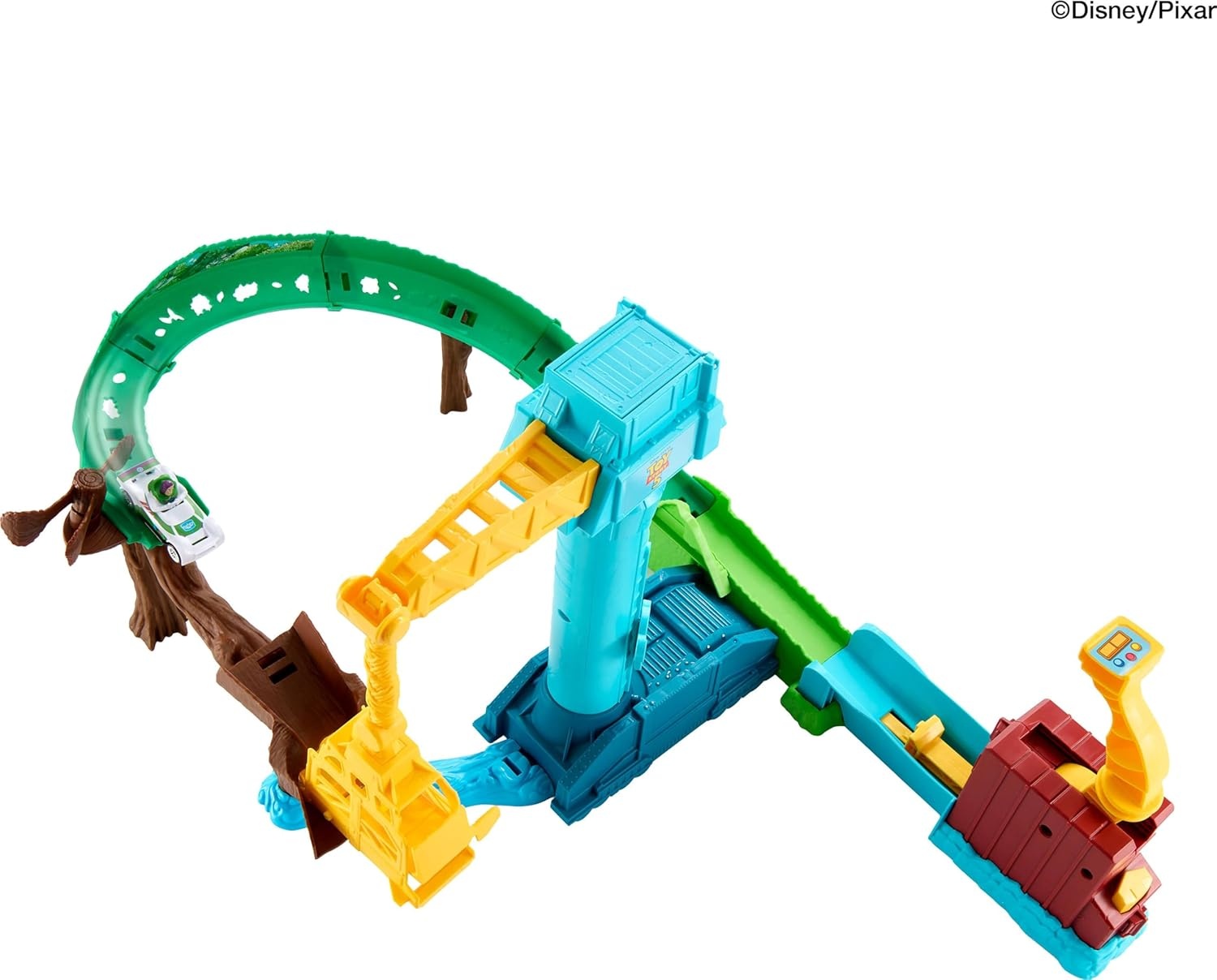 image:imageHot Wheels Toy Car Track Set Disney and Pixar Toy Story 5 Superstar Speeders HiTech Buzz Lightyears Star Command Adventure Track Set