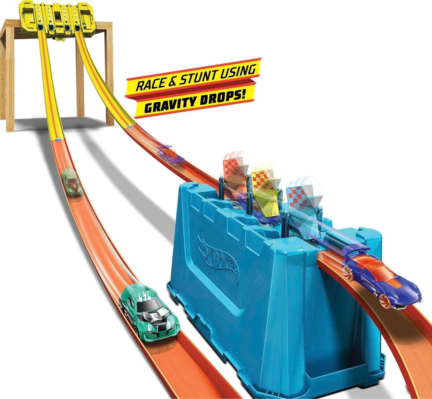 image:imageHot Wheels Toy Car Track Set Track Builder Multi Loop Box Playset amp 164 Scale Vehicle 10 feet of Track Components in Storage BoxGravity Box