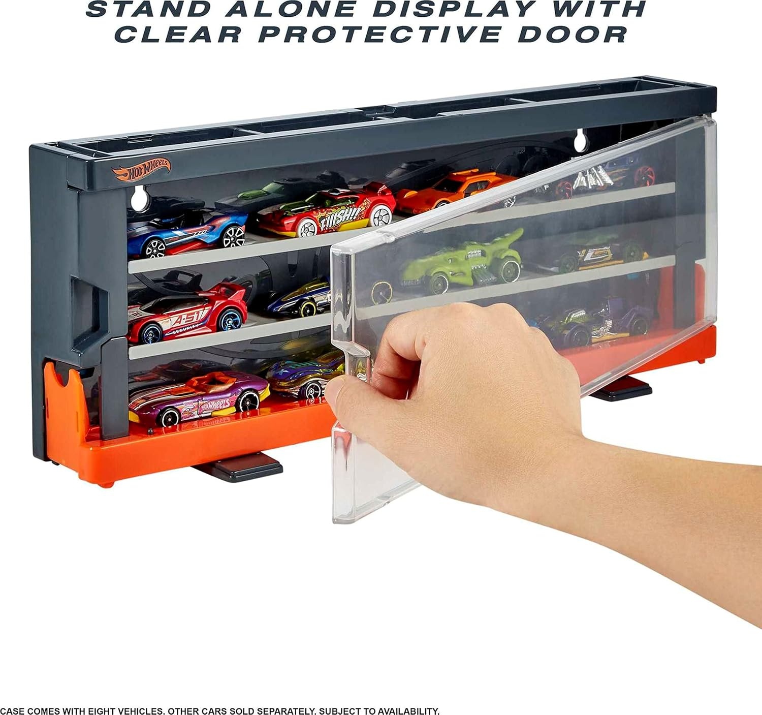 image:imageHot Wheels Toy Cars Set of 8 164 Scale Vehicles amp Interactive Display amp Storage Case That Holds up to 12 Connects to Track