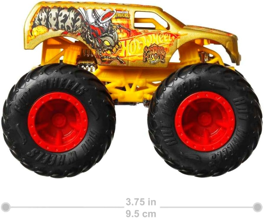 image:imageHot Wheels Toy Cars amp Monster Trucks Sharks vs Dinos Multipack with 2 Big Rigs 2 164 Scale Monster Trucks amp 2 164 Scale Hot Wheels VehiclesEpic 4Pack