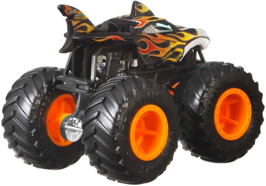 image:imageHot Wheels Toy Cars amp Monster Trucks Sharks vs Dinos Multipack with 2 Big Rigs 2 164 Scale Monster Trucks amp 2 164 Scale Hot Wheels VehiclesEpic 4Pack