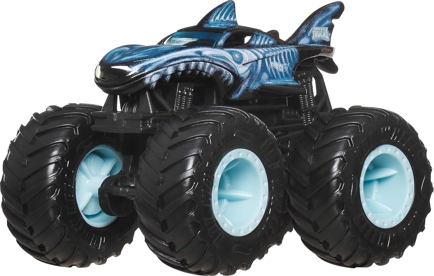 image:imageHot Wheels Toy Cars amp Monster Trucks Sharks vs Dinos Multipack with 2 Big Rigs 2 164 Scale Monster Trucks amp 2 164 Scale Hot Wheels VehiclesXRay 4Pack