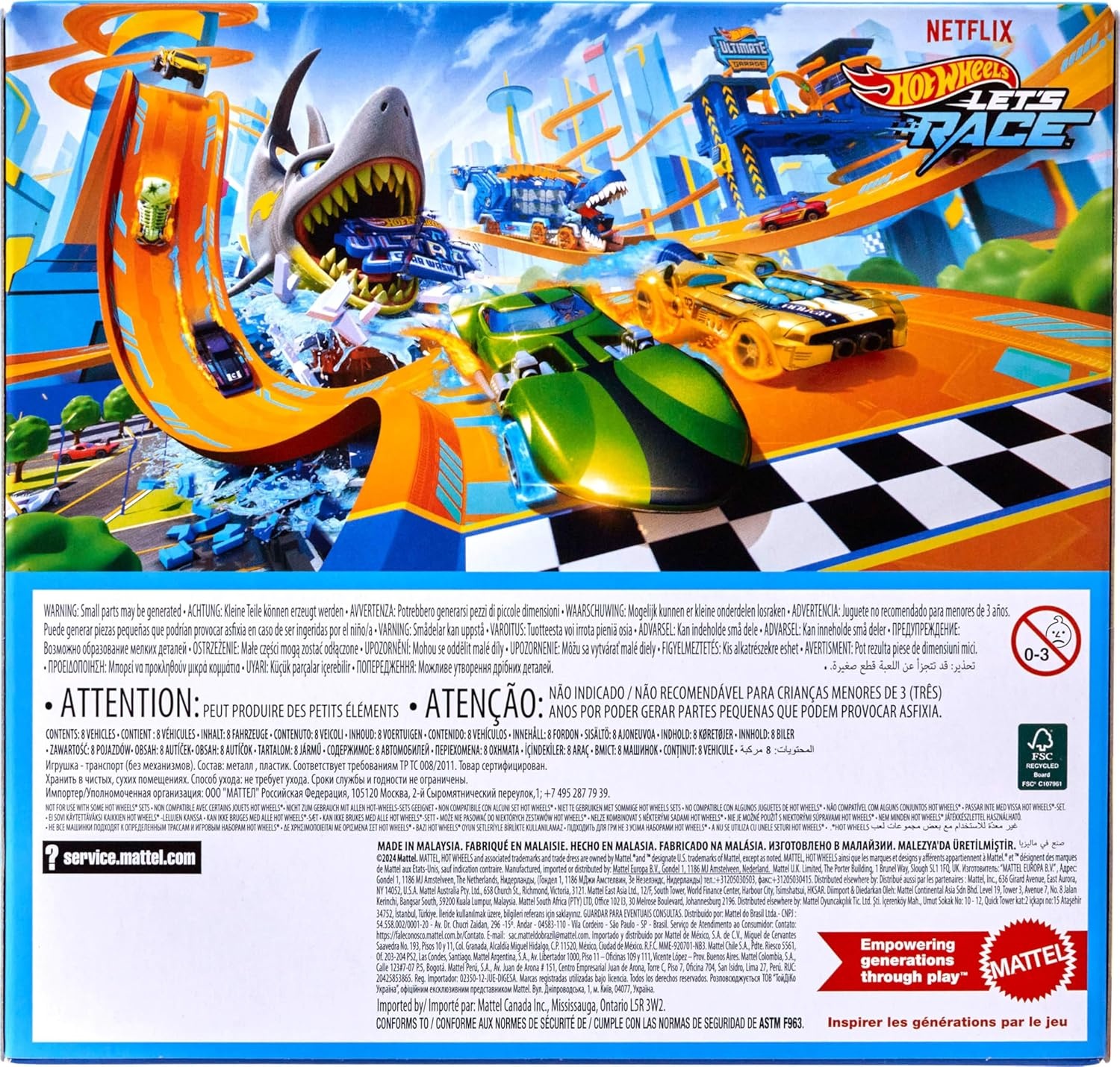 image:imageHot Wheels Toy Cars amp Trucks Lets Race 8Pack Set of 8 164 Scale Vehicles from the Animated Netflix Show8Pack