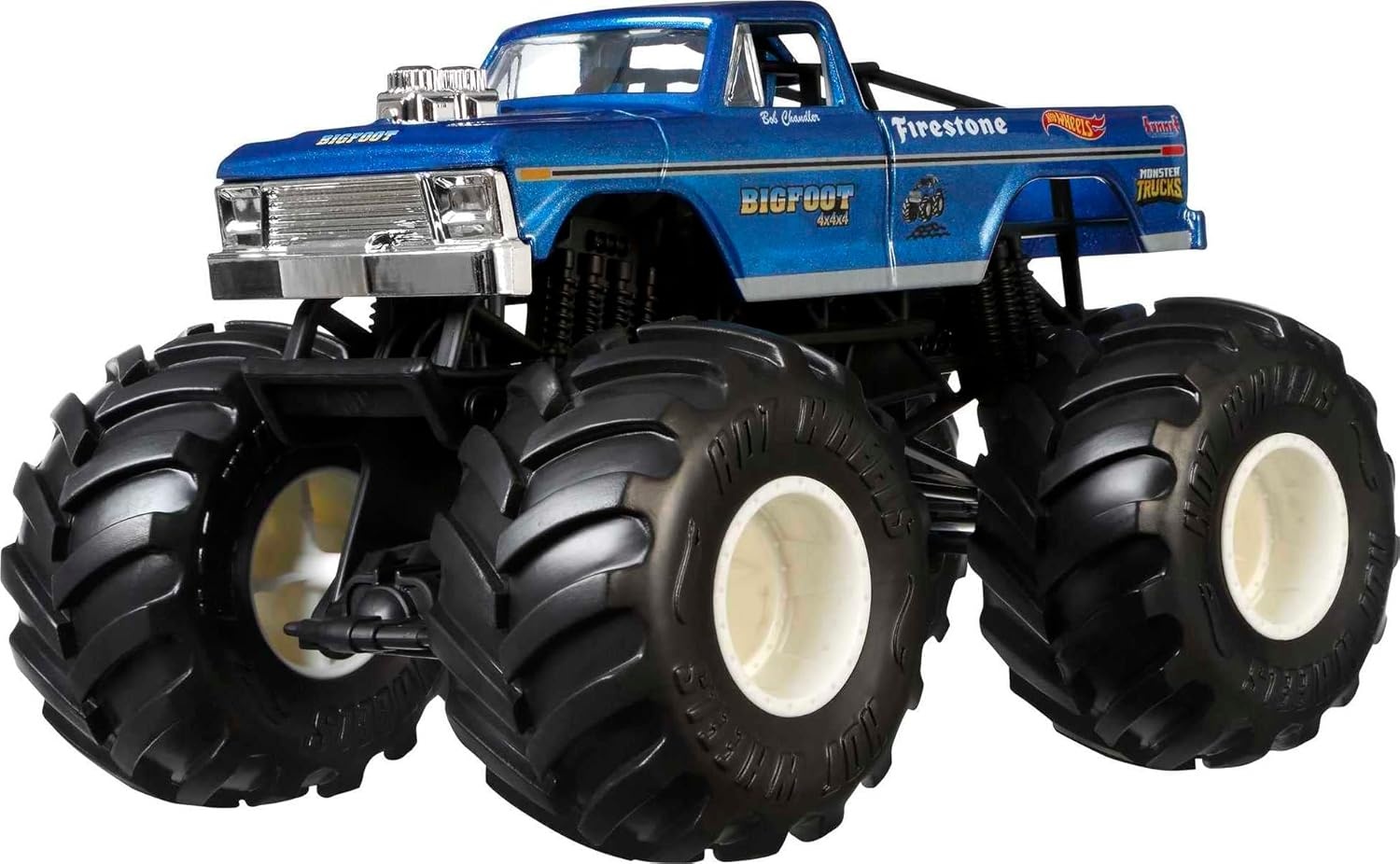 image:imageHot Wheels Toy Monster Trucks DieCast Bigfoot inU53 124 Scale Oversized Play Vehicle for Kids amp CollectorsBigfoot