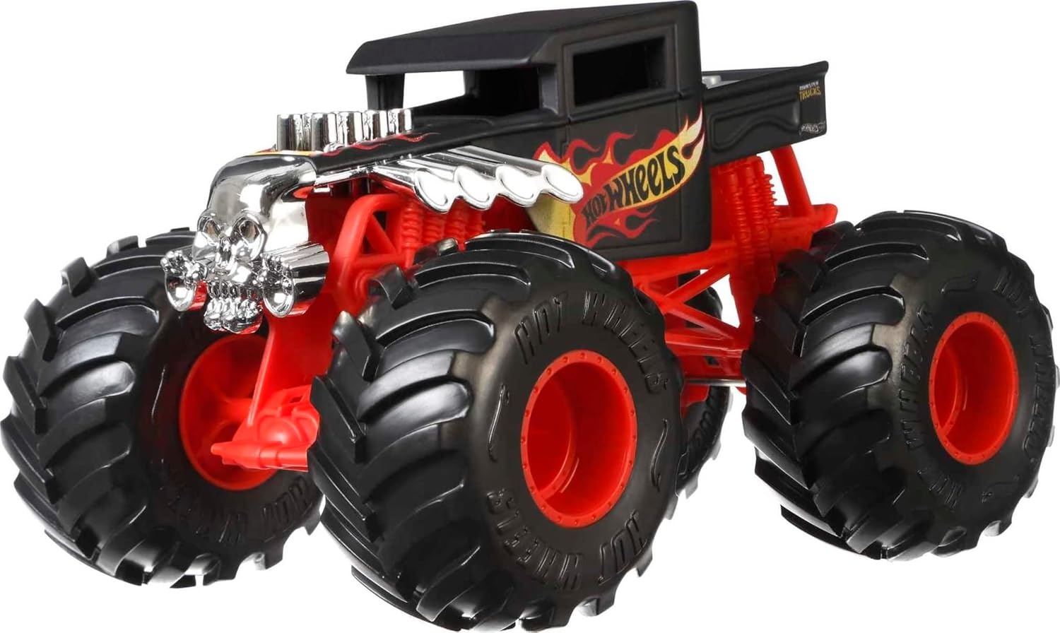 image:imageHot Wheels Toy Monster Trucks DieCast Bigfoot inU53 124 Scale Oversized Play Vehicle for Kids amp CollectorsBone Shaker