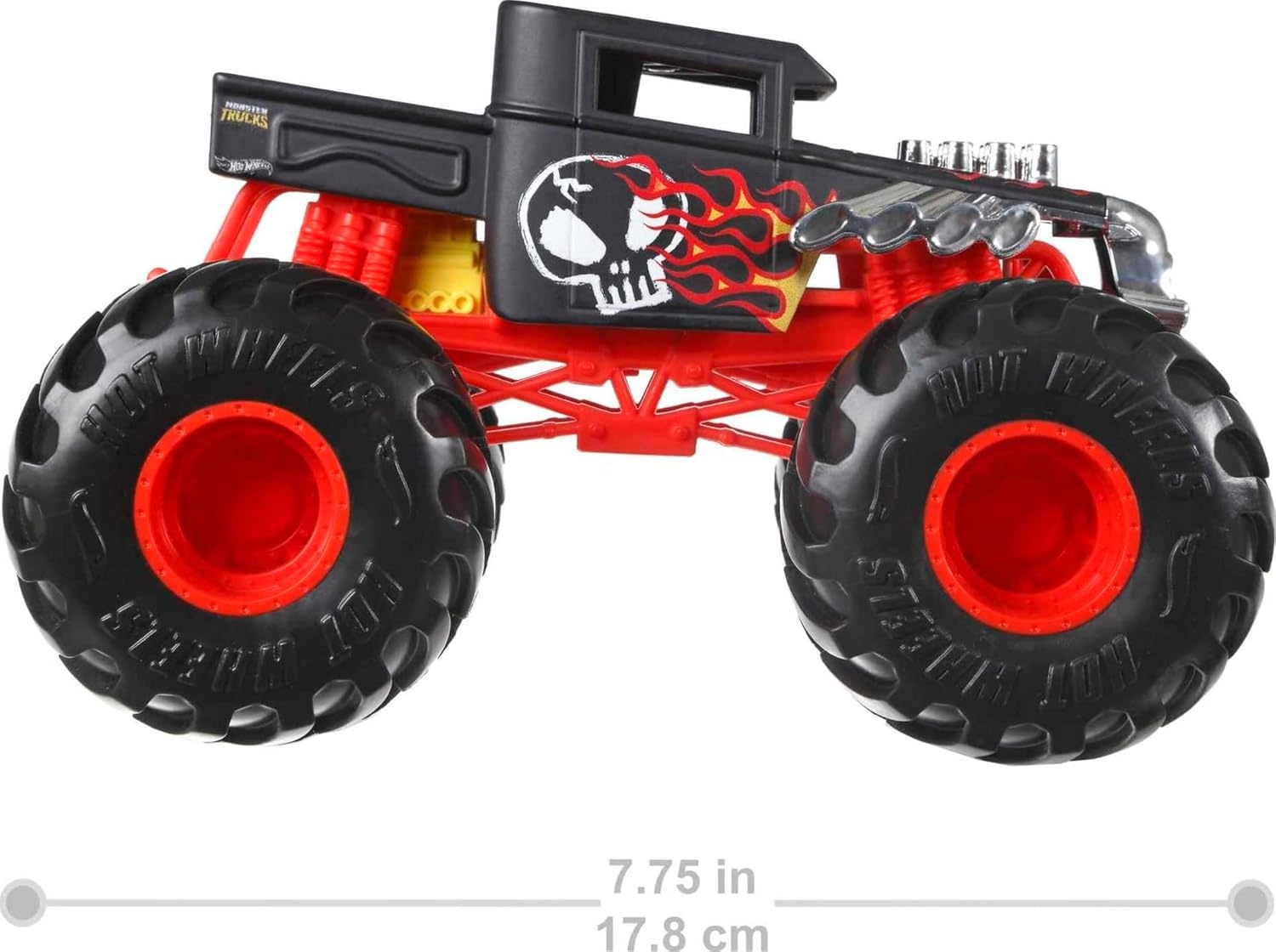 image:imageHot Wheels Toy Monster Trucks DieCast Bigfoot inU53 124 Scale Oversized Play Vehicle for Kids amp CollectorsBone Shaker