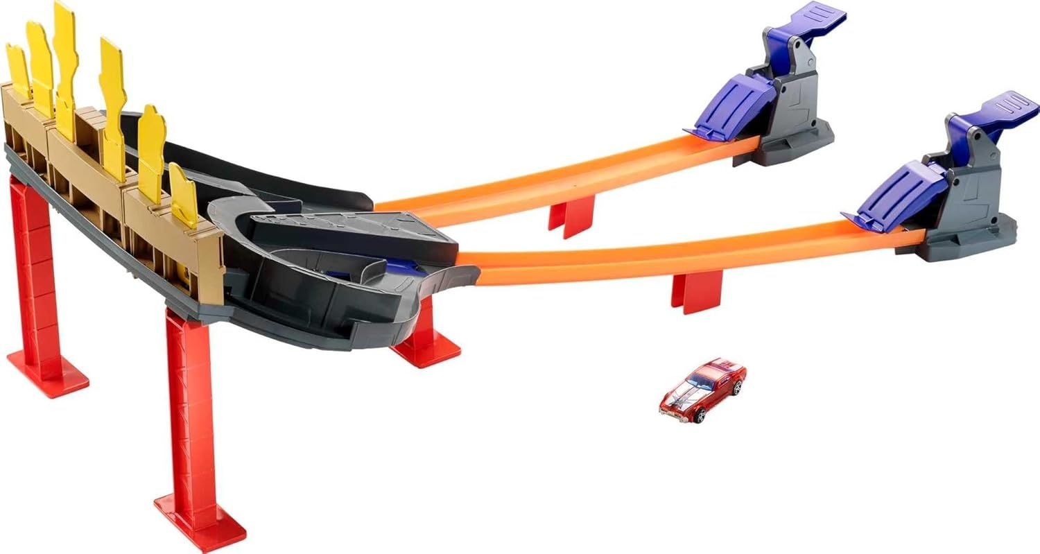 image:imageHot Wheels Track Set Super Speed Blastway Playset DualTrack Racing for 1 or 2 Players Includes 164 Scale Toy Car