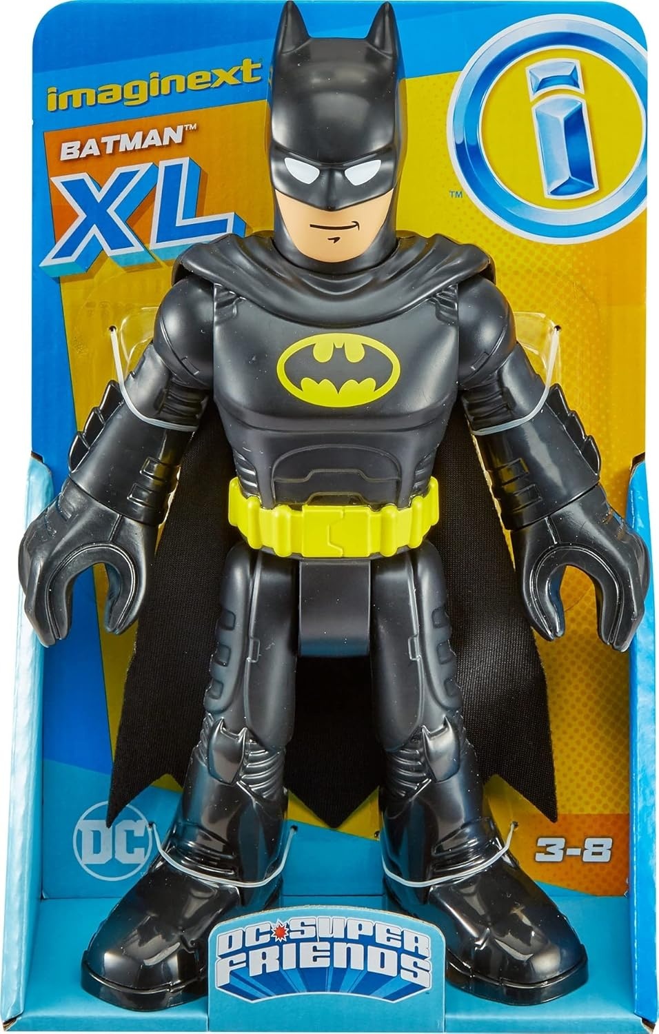 image:imageImaginext DC Super Friends Batman XL Toy 10in Figure with Fabric Cape for Preschool Kids Ages 3 Years