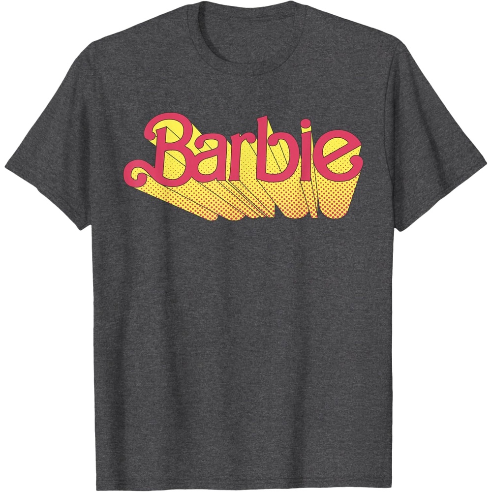 imageBarbie Comic Book Logo TShirtDark Heather Grey