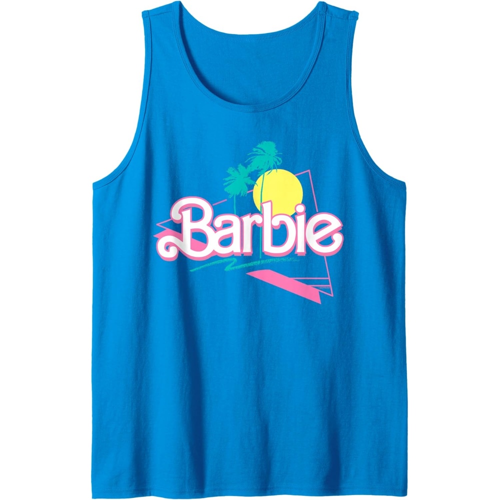 imageBarbie 90s Retro Logo Tank TopSapphire Blue
