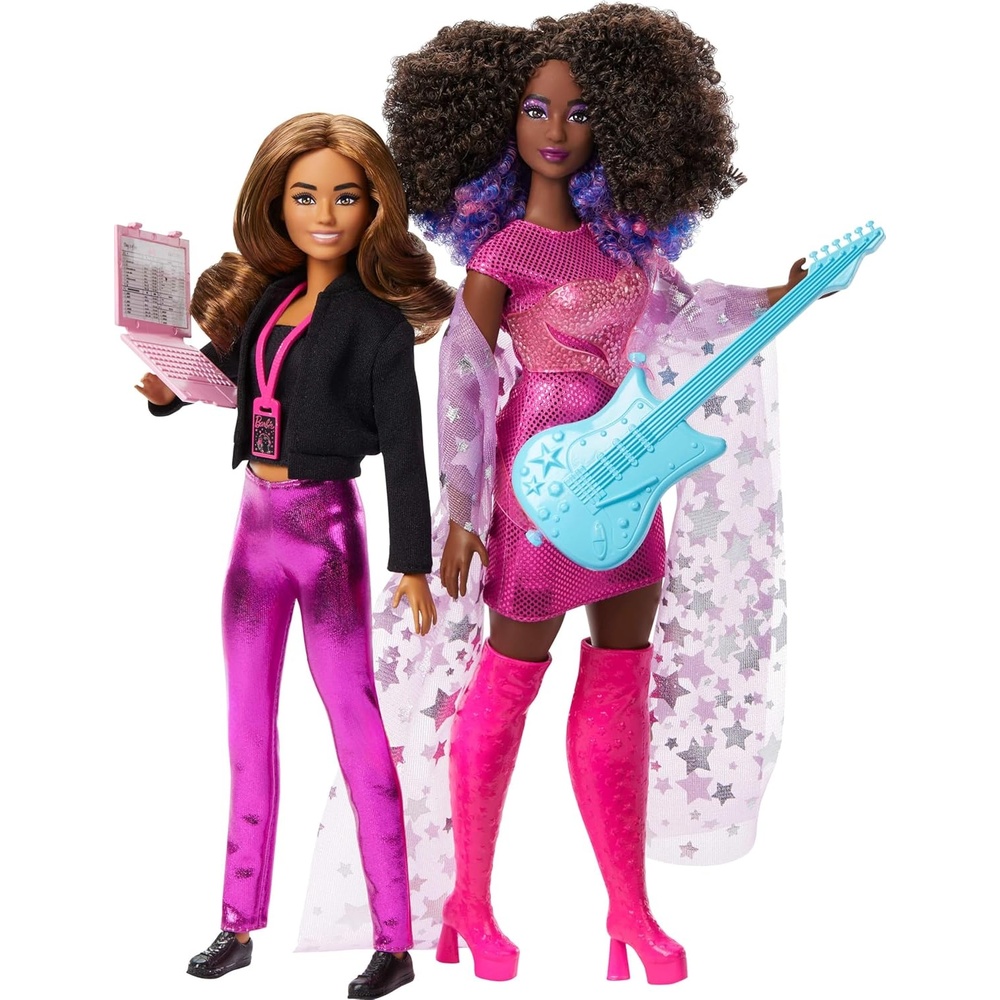 imageBarbie Careers Career of the Year 2 Dolls amp Accessories with Music Star amp Tour Manager in Removable Fashions