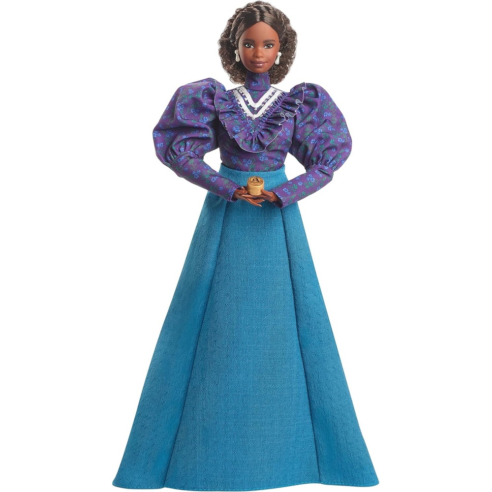 imageBarbie Inspiring Women Doll Madam CJ Walker Wearing Puff Sleeve Blouse FullLength Skirt amp Accessories Collectible with Doll Stand amp Certificate of Authenticity