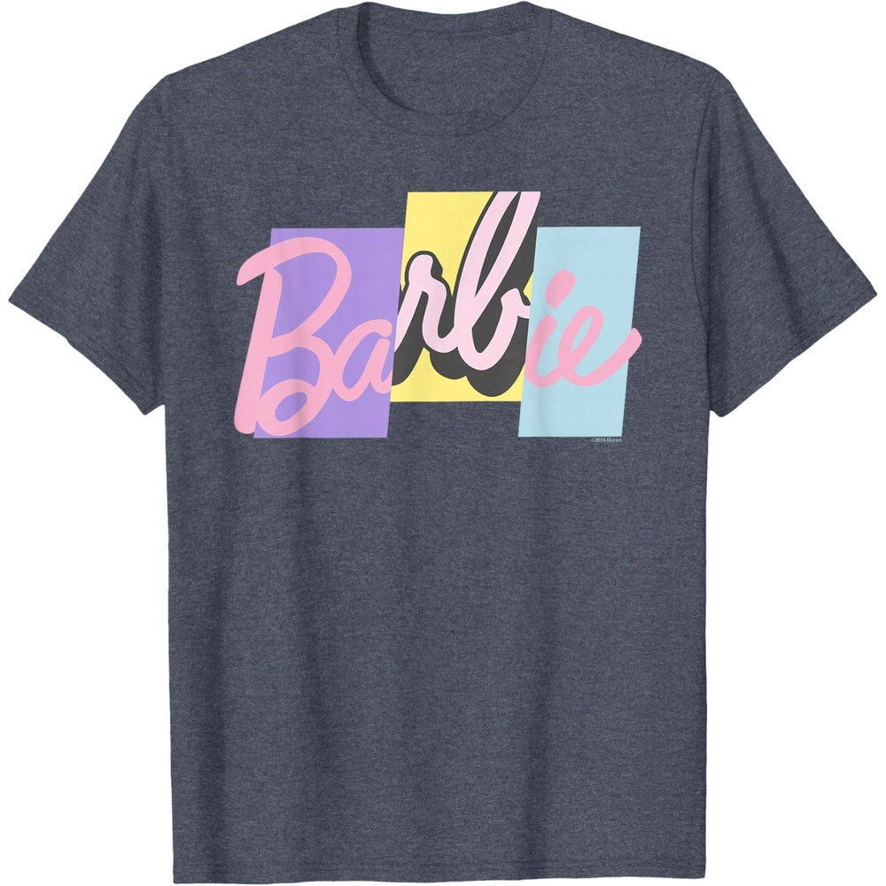 imageBarbie Mixed Pastel Logo TShirtHeather Blue
