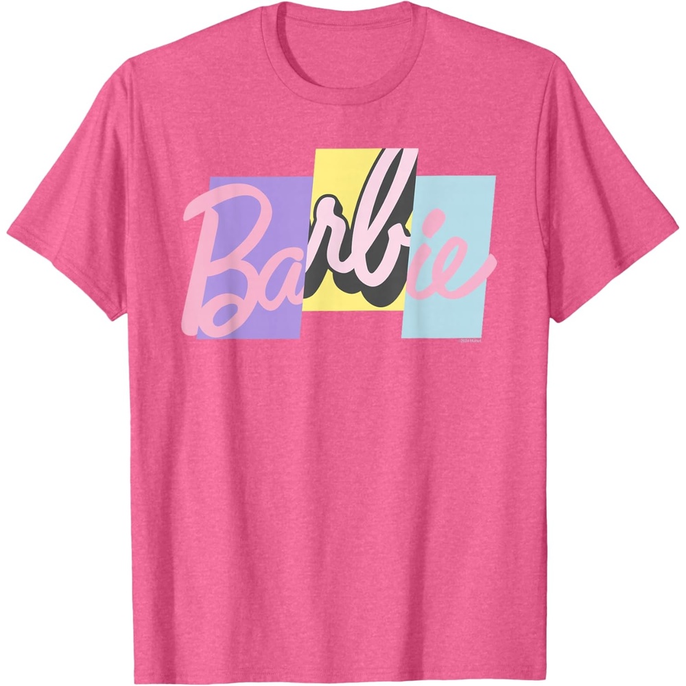 imageBarbie Mixed Pastel Logo TShirtPink Heather